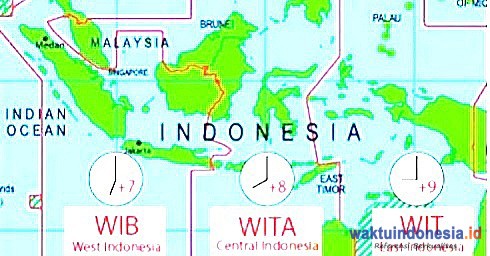 Inilah Cakupan Wilayah 3 Zona Waktu Indonesia – Waktu Indonesia